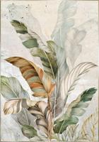 Vászon kép 70x100 cm, zöld banánlevélek - TROPIQUES - Butopêa